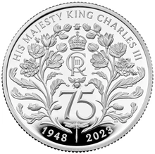2023 75° Compleanno di Re Carlo - Moneta d'Argento 1/2oz Proof Confezionata