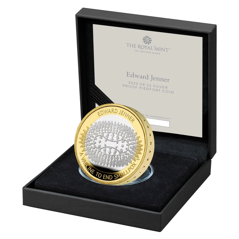 2023 - Edward Jenner - Moneta d'argento £2 Proof confezionata