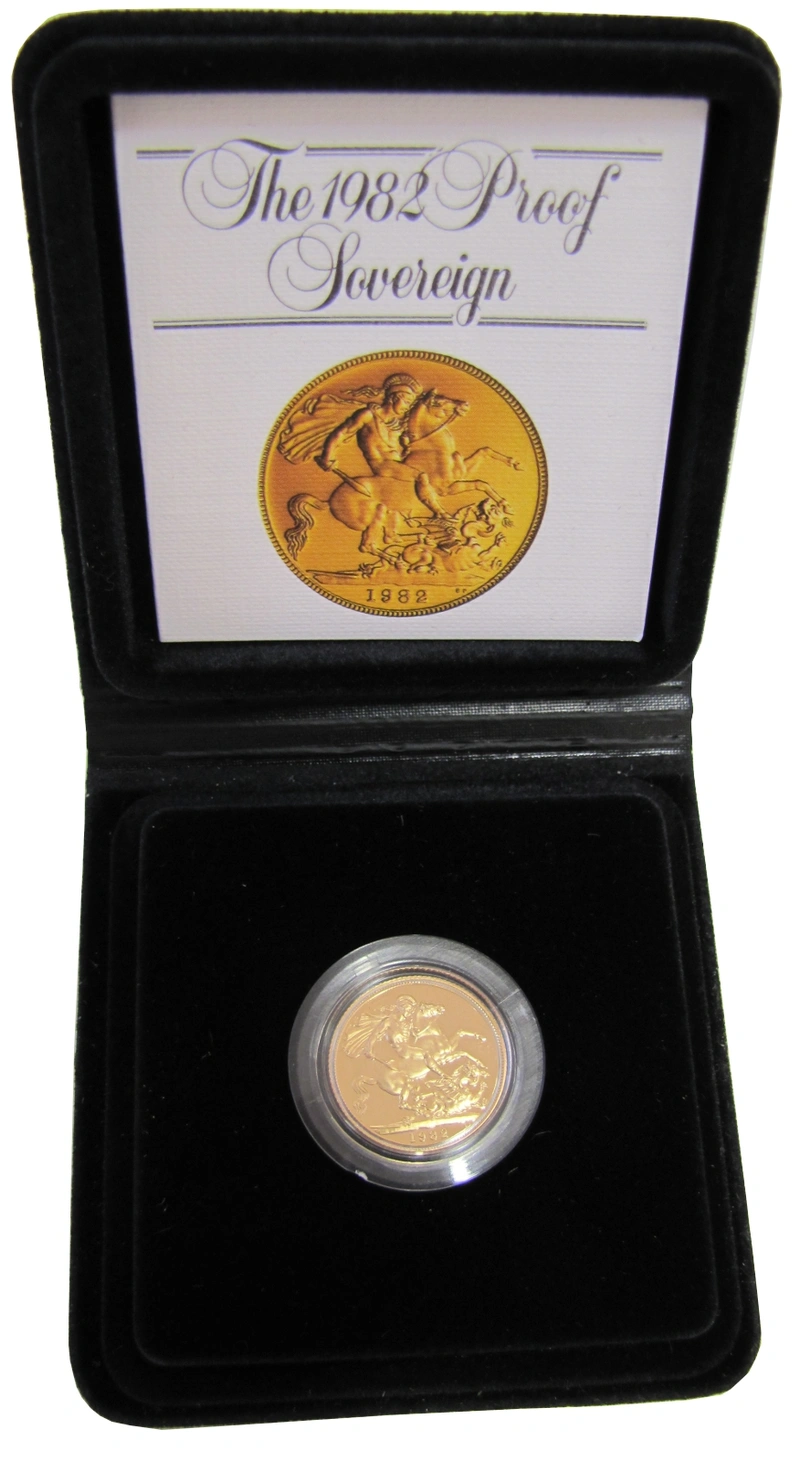 1982 Proof Sterlina d'Oro - Cofanetto