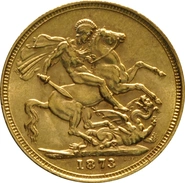 1873 Sterlina - Vittoria Giovane - M