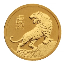 Anno della Tigre 2022 in oro 1/10oz - Perth Mint