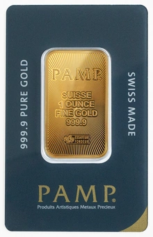 PAMP Suisse 1oz Lingotto d'Oro Coniato