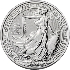 2018 Britannia d'Argento con Bordo Orientale 1oz