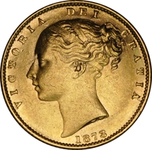 1873 Sterlina - Vittoria Giovane - Stemma Coronato - Londra