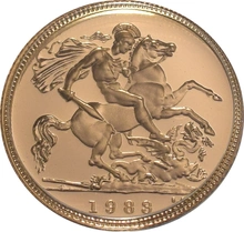1983 Proof Mezza Sterlina d'Oro - Cofanetto