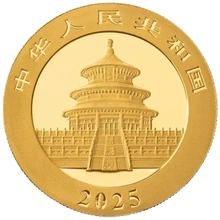 Panda Cinese 15g d'Oro 2025