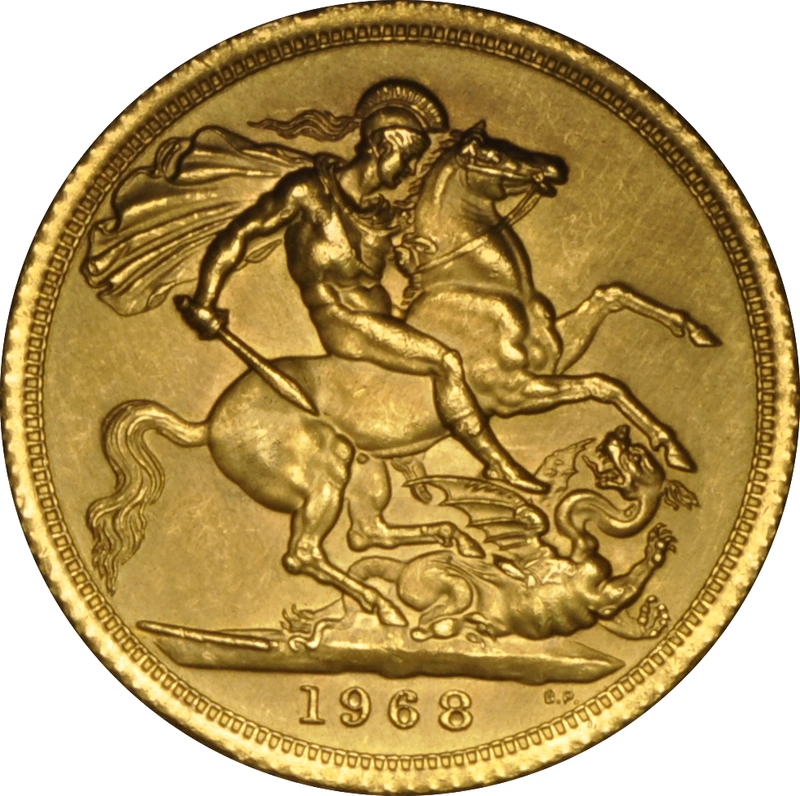 1968 Sterlina - Elisabetta II - Fiocco