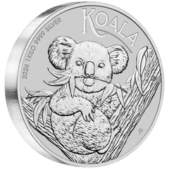 Moneta d'argento australiana Koala 2026 da 1 kg