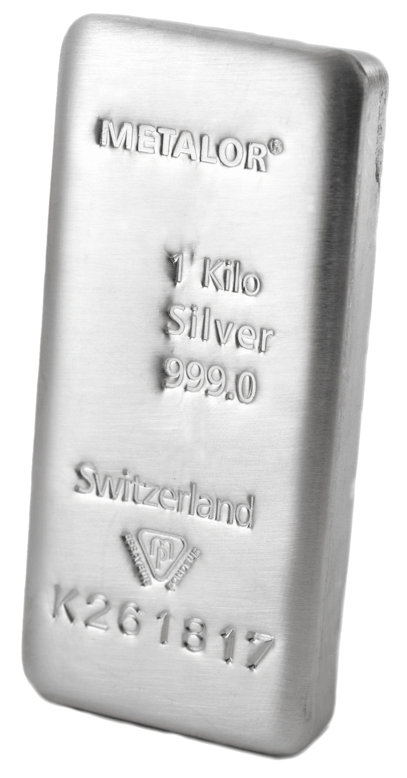Metalor 1Kg Lingotto d'Argento