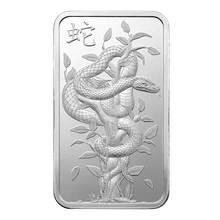 2025 Lingotto d'Argento PAMP 1oz Anno del Serpente