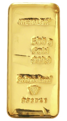 Metalor 500 Grammi Lingotto d'Oro