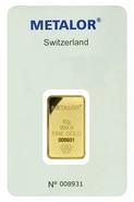 Metalor 10 Grammi Lingottino d'Oro
