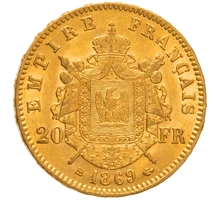 1869 - Marengo Francese - Napoleone III  - Testa Laureata - BB