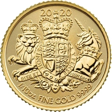 2020 Royal Arms Moneta d'oro 1/10oz