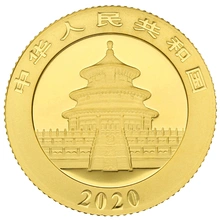 Panda Cinese 3g d'Oro - 2020