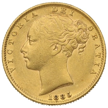 1885 Sterlina - Vittoria Giovane - Stemma Coronato - S