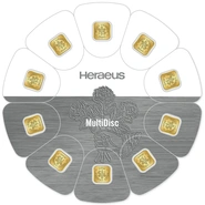 Heraeus MultiDisc 10 x 1 Grammo Lingottino d'Oro
