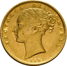 1881 Sterlina - Vittoria Giovane - Stemma Coronato - S