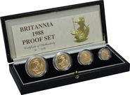 1988 Proof Britannia d'Oro - Cofanetto da 4 Monete