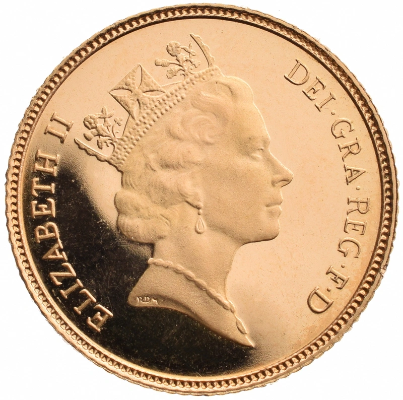 Proof Gold Half Sovereign Elizabeth II Third Portrait