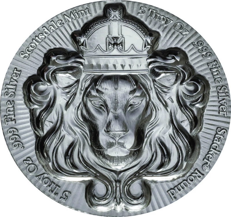 Scottsdale 5oz Round Stacker d'Argento