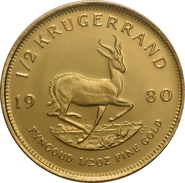 1980 Krugerrand d'Oro 1/2oz