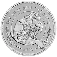 2024 Moneta d'Argento 1oz Il Leone e l'Aquila