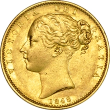 1848 Sterlina - Vittoria Giovane - Stemma Coronato - Londra
