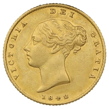 1842 Mezza Sterlina - Vittoria Giovane - Stemma Coronato - Londra