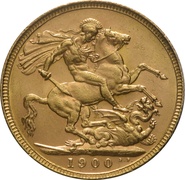 1900 Sterlina d'Oro - Vittoria Testa Velata - Londra