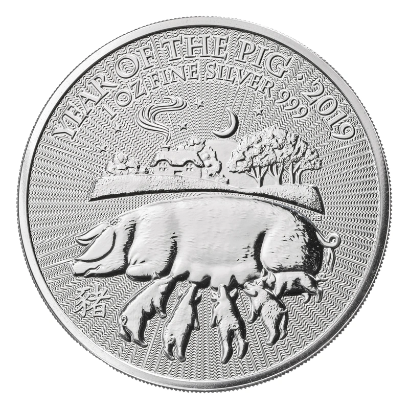 Anno del Maiale 2019 d'Argento - Royal Mint