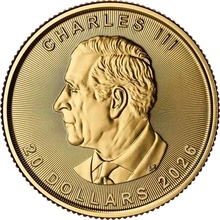 2026 Moneta d'Oro Maple Canadese 1/2 oz
