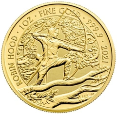 Moneta d'oro 2021 Robin Hood Miti & Leggende 1oz