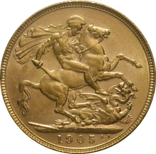 1905 Sterlina - Edoardo VII - P