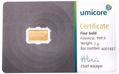 Umicore Lingottino d'Oro 1 Grammo