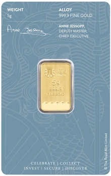 Lingotto d'oro da 5 g Britannia Minted