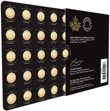 2024 MapleGram 25 monete d'oro da 1 grammo