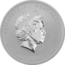 2oz Anno del Maiale d'Argento 2019 - Perth Mint
