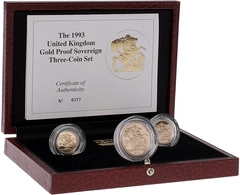 1993 Proof Sterline d'Oro - Cofanetto da 3 Monete
