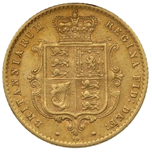 1871 Mezza Sterlina - Vittoria Giovane - Stemma Coronato - Londra