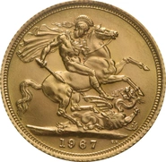 1967 Sterlina - Elisabetta II - Fiocco