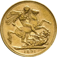 1891 Sterlina - Vittoria - Giubileo - Londra