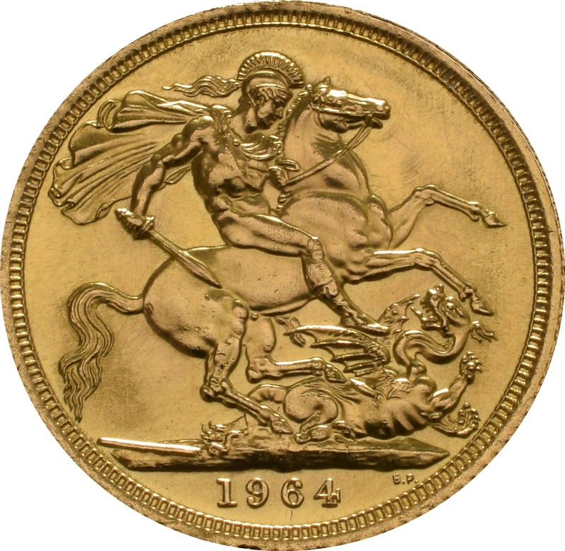 1964 Gold Sovereign Coin Elizabeth II Young Head