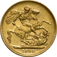 1898 Sterlina d'Oro - Vittoria Testa Velata - S