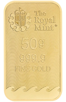NUOVO Lingotto d'Oro 50 Grammi Britannia