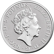 2020 Leone Bianco di Mortimer d'argento 2oz - Queen's Beast