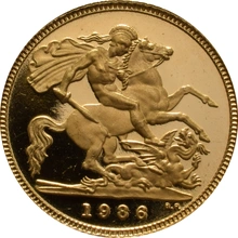 1986 Mezza Sterlina - Elisabetta II - Terzo ritratto - Corona Anziana - Proof senza Confezione