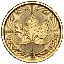 2025 Moneta d'Oro Maple Canadese 1/20 oz