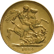 1884 Sterlina - Vittoria Giovane - S