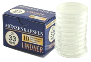 Scatola Lindner 33mm x 10 Capsule - Monete d'oro 1oz
